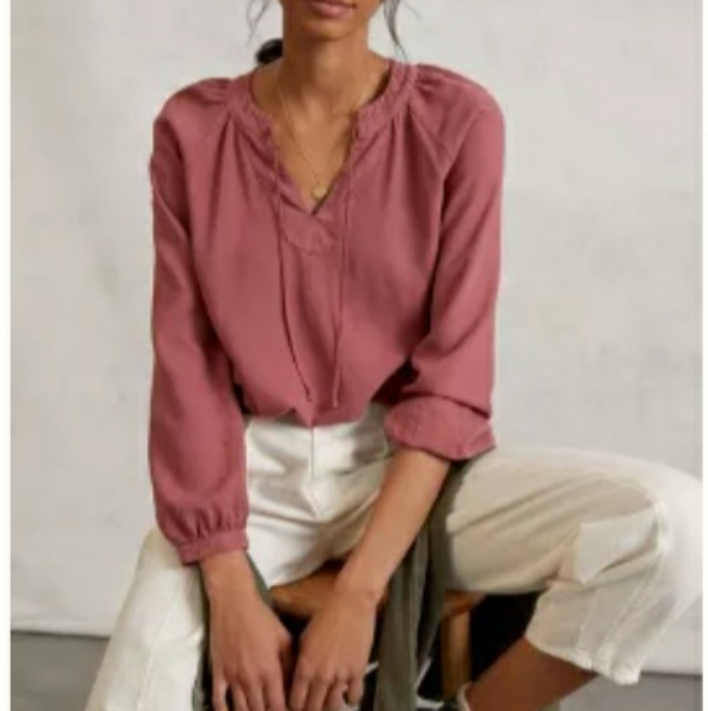 Cloth and Stone top from Anthropologie. Size L, rust color, worn once